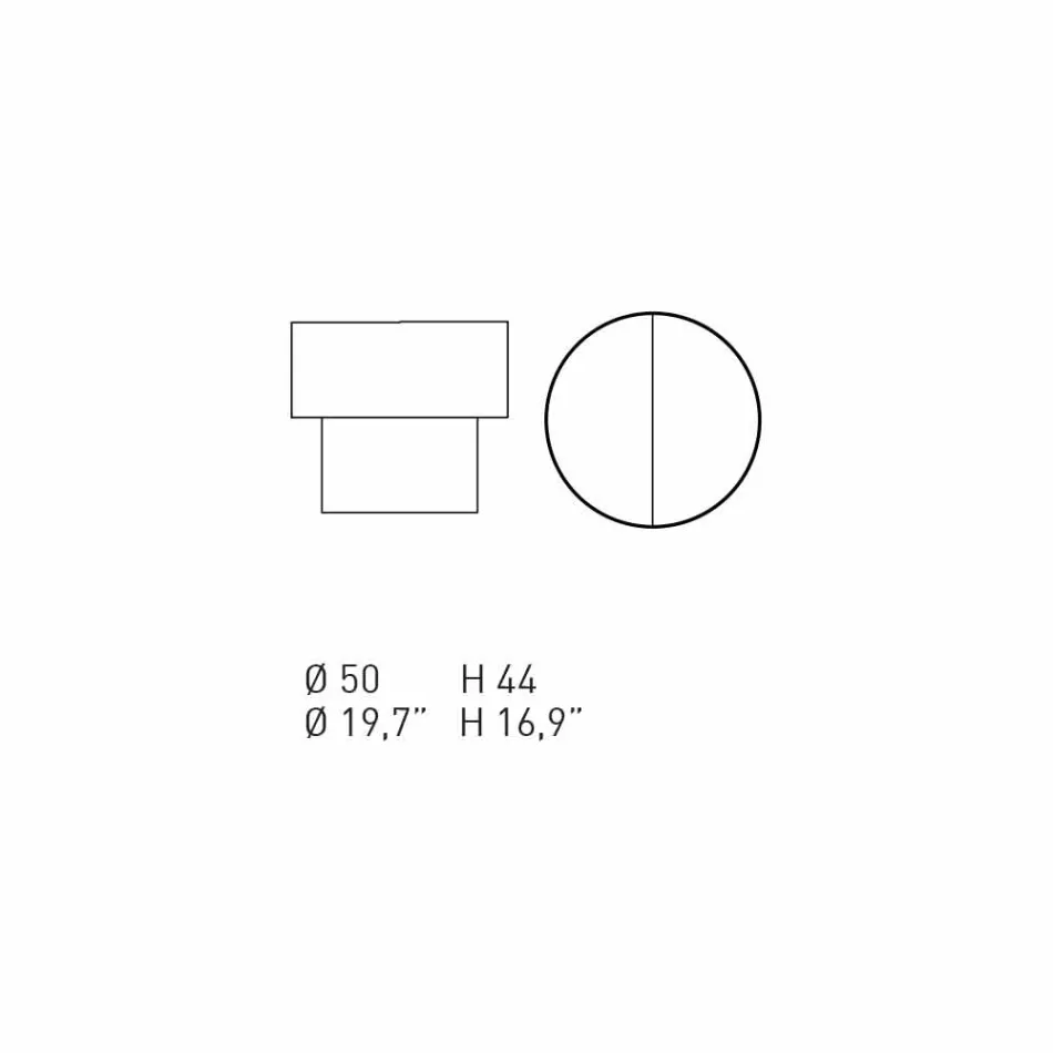 Mesa de cabeceira redonda de design moderno em Bordeaux ou Blue Wood - Vinnie Viadurini