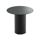 Mesa de centro com base metálica e tampo de espelho ou vidro de Ø45 cm - Flaminia Viadurini