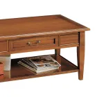 Mesa de centro com gaveta e prateleira em madeira patinada Made in Italy - Tuoni Viadurini
