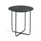 Mesa de centro com espelho e tampo de cerâmica com efeito mármore, fabricada na Itália - Giusta Viadurini