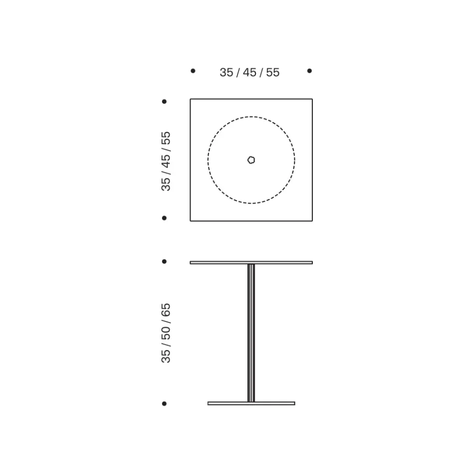 Mesa de centro com vidro quadrado ou tampo de metal fabricado na Itália - Anakin Viadurini