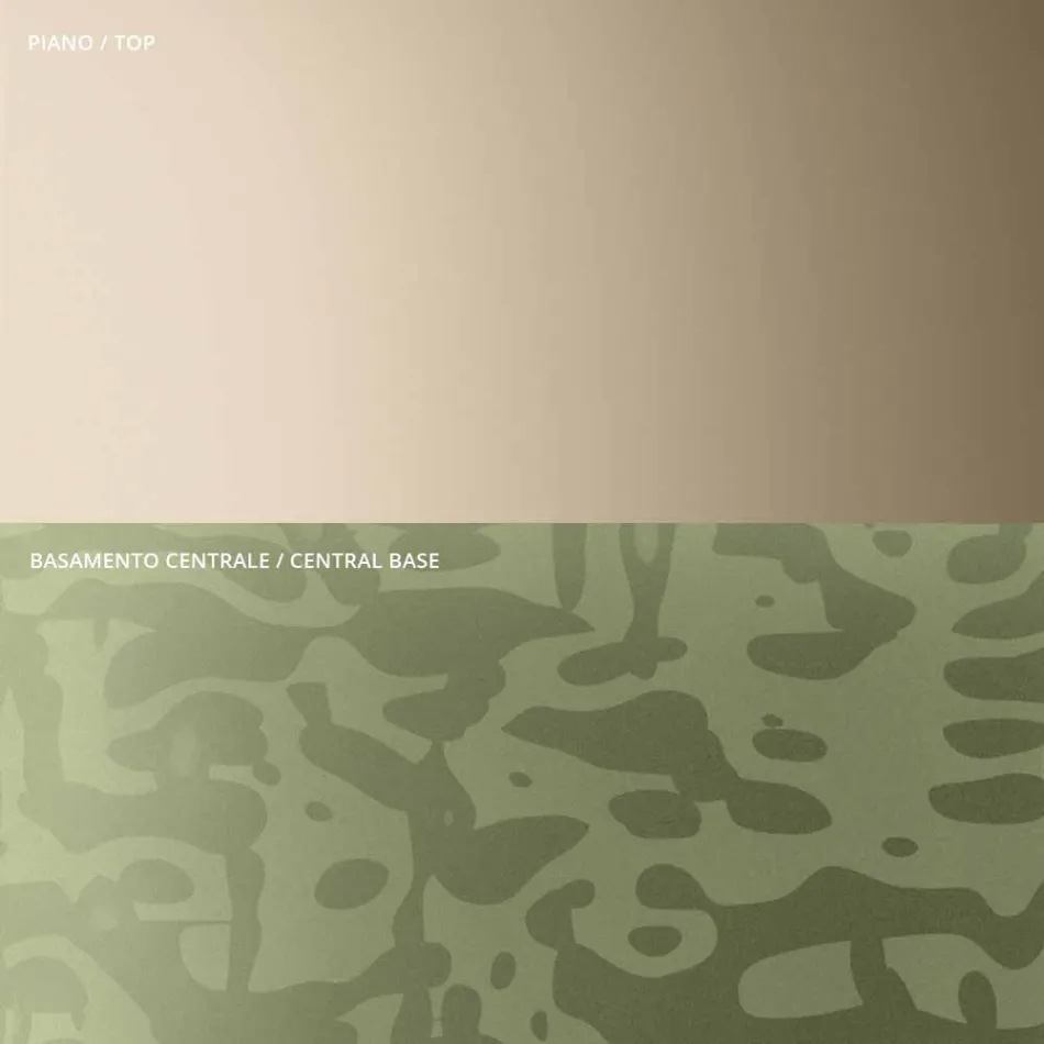 Mesa de centro com vidro redondo ou tampo de metal fabricado na Itália - Anakin Viadurini