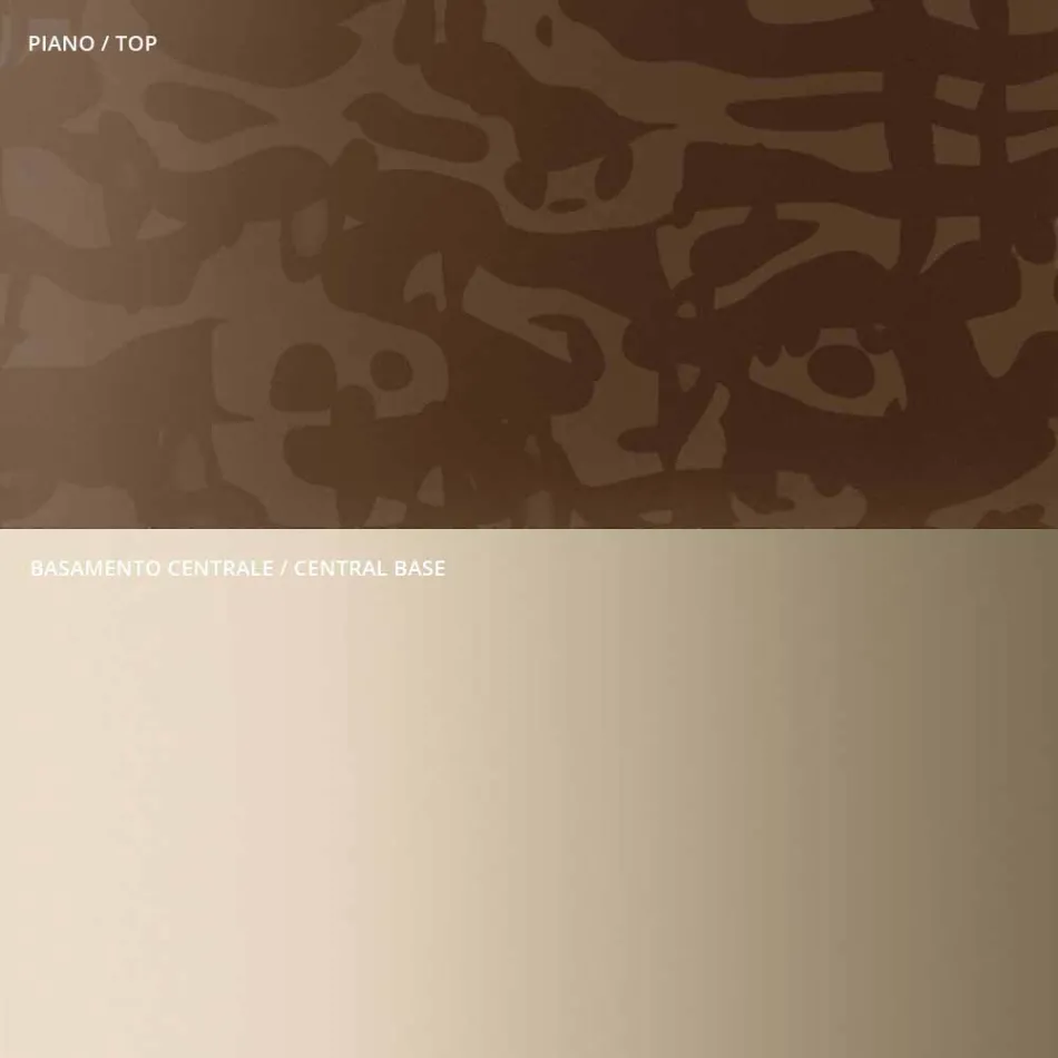 Mesa de centro com vidro redondo ou tampo de metal fabricado na Itália - Anakin Viadurini