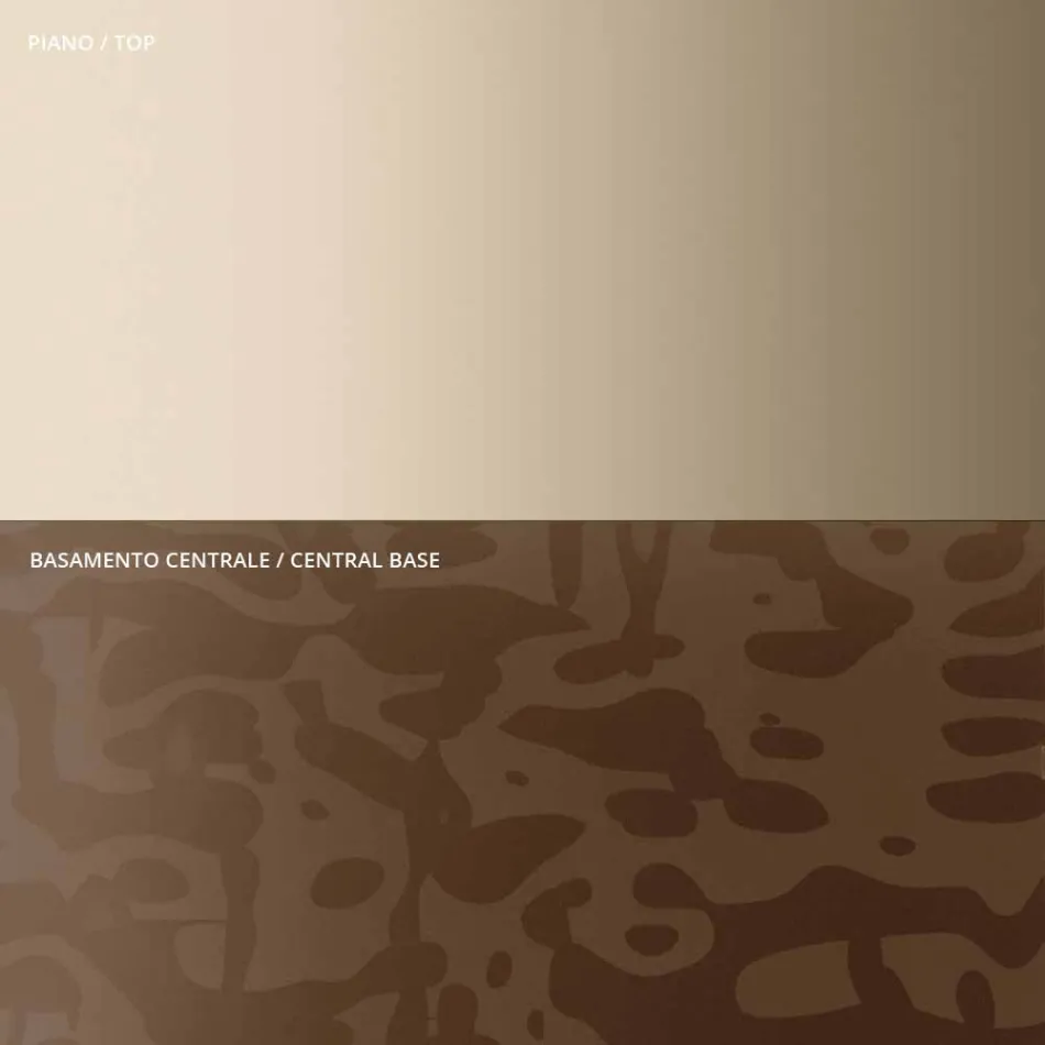 Mesa de centro com vidro redondo ou tampo de metal fabricado na Itália - Anakin Viadurini