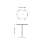 Mesa de centro com vidro redondo ou tampo de metal fabricado na Itália - Anakin Viadurini