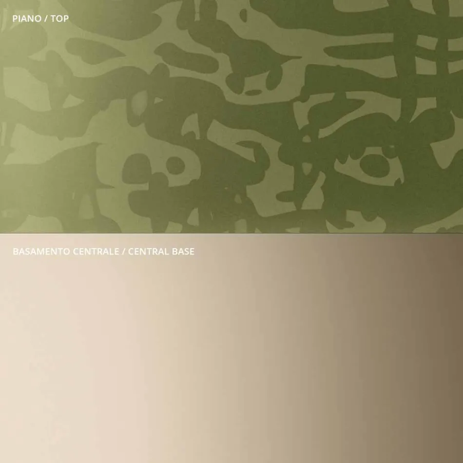 Mesa de centro com vidro redondo ou tampo de metal fabricado na Itália - Anakin Viadurini