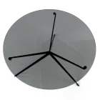 Mesa de centro com tampo redondo em vidro fabricado na Itália - Siste Viadurini