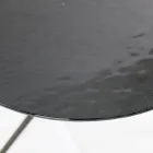 Mesa de centro com tampo redondo em vidro fabricado na Itália - Siste Viadurini