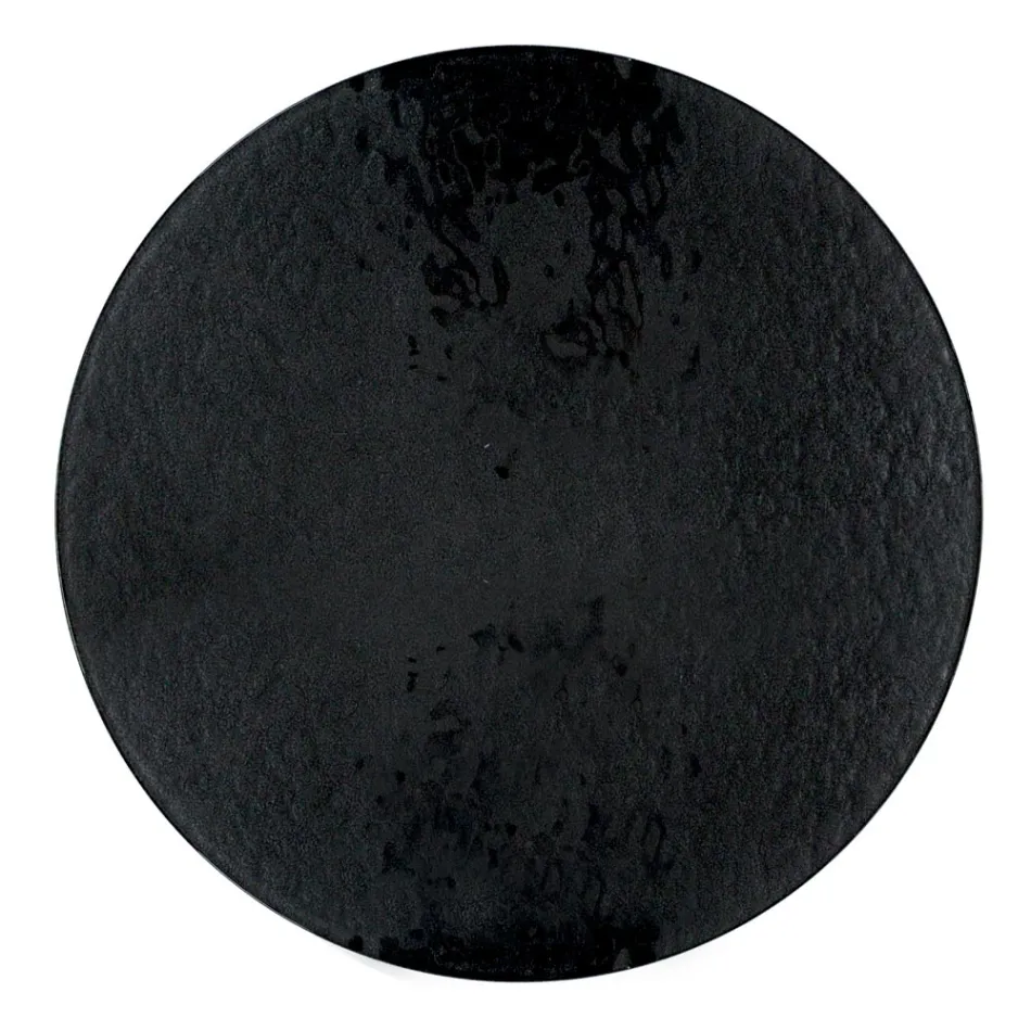 Mesa de centro com tampo redondo em vidro fabricado na Itália - Siste Viadurini