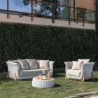 Mesa Container de Jardim em Teca e Tecelagem de Cordas - Arjuna Viadurini