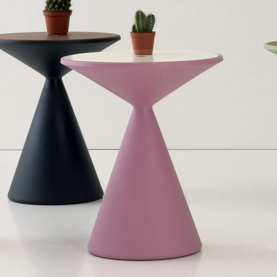 Recipiente Mesinha para Sala em Polietileno Fabricado na Itália - Acuto Viadurini