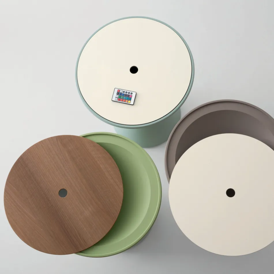 Recipiente Mesinha para Sala em Polietileno Fabricado na Itália - Acuto Viadurini