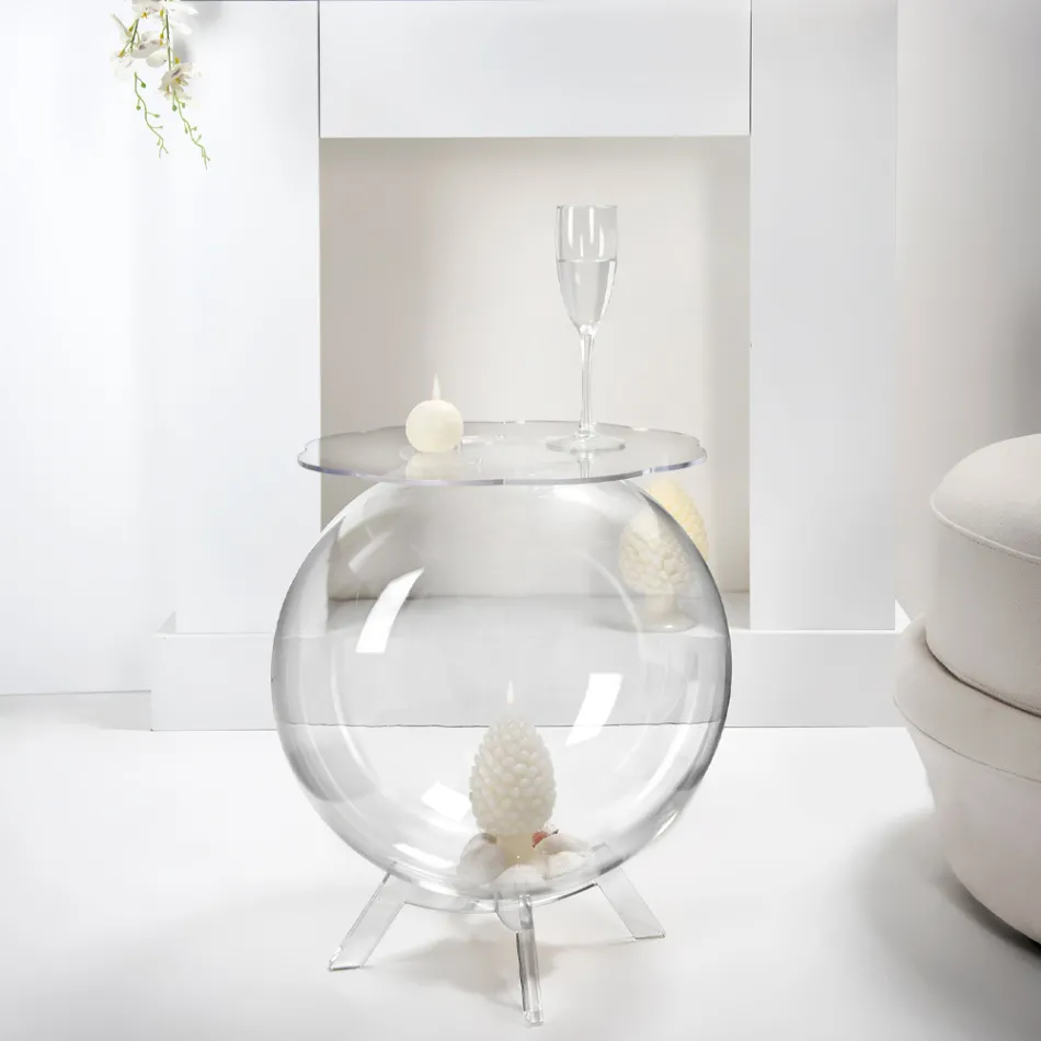 Mesa Container Multiuso em Plexiglass Transparente Fabricado na Itália - Scar Viadurini