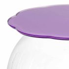 Biffy rodada mesa de centro / cor lavanda recipiente, design moderno Viadurini