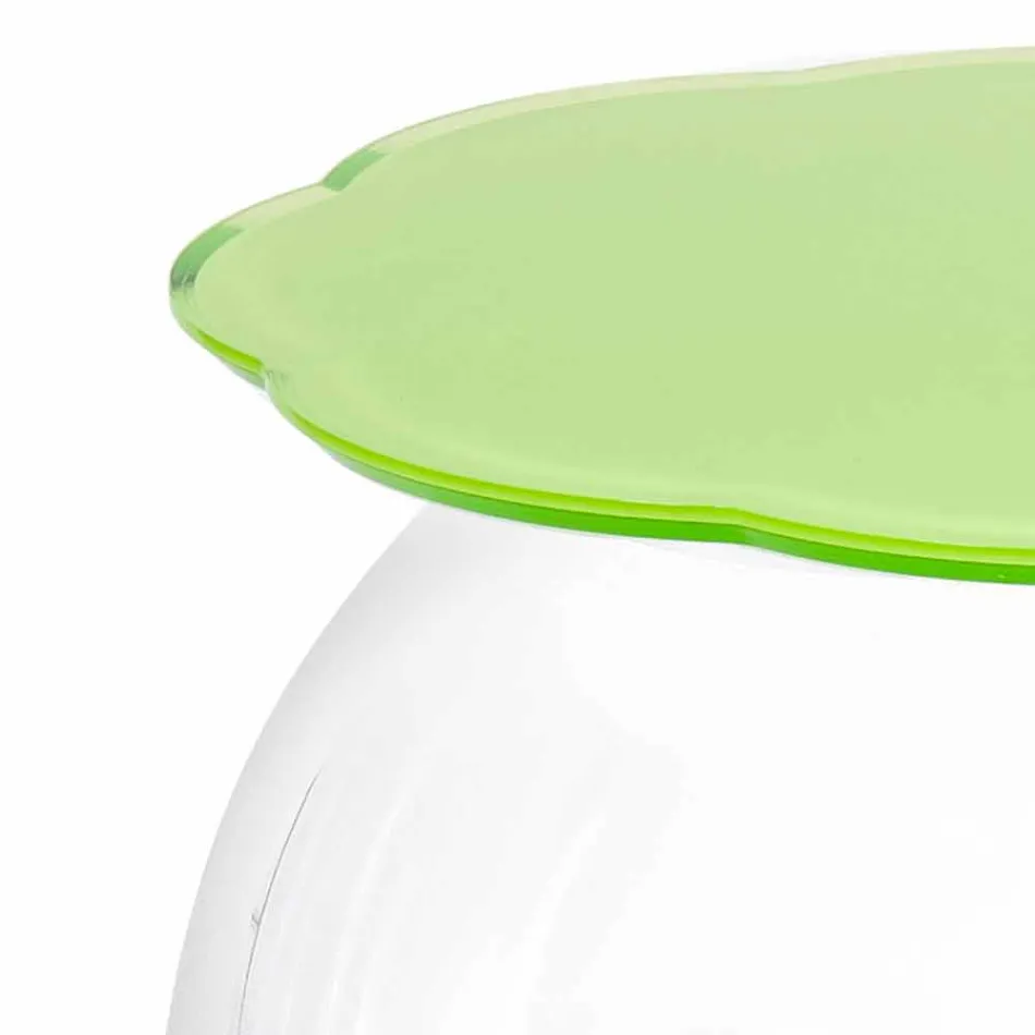 Biffy mesa de centro redonda verde / container, design moderno made in Italy Viadurini