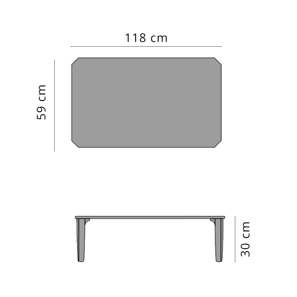 Mesa de Centro de Jardim em Alumínio e Grés Top 7 Acabamentos - Filomena Viadurini