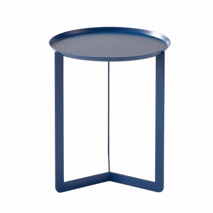 Mesa de centro redonda de design para sala de estar em metal colorido - Stephane Viadurini