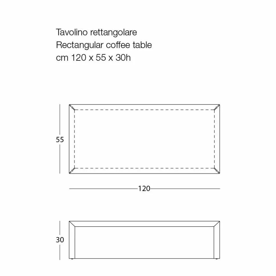 Mesa de centro para sala de estar em aço colorido, design moderno - Josyane Viadurini
