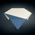 Mesa de centro em design de dois tons de metal Café com corte a laser Ruche Viadurini