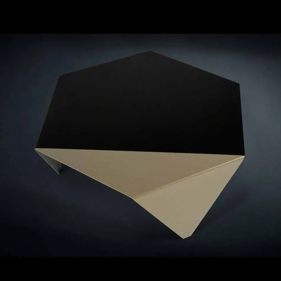 Mesa de centro em design de dois tons de metal Café com corte a laser Ruche Viadurini