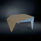 Mesa de centro em design de dois tons de metal Café com corte a laser Ruche Viadurini