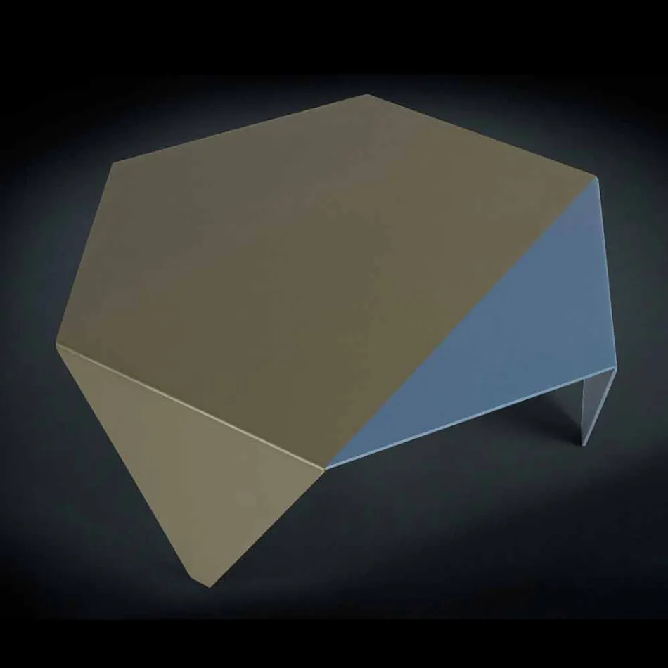 Mesa de centro em design de dois tons de metal Café com corte a laser Ruche Viadurini