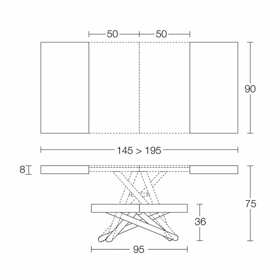 Mesa de centro transformable design em madeira made in Italy - Vincenzo Viadurini