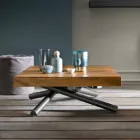 Mesa de centro transformable design em madeira made in Italy - Vincenzo Viadurini