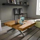 Mesa de centro transformable design em madeira made in Italy - Vincenzo Viadurini