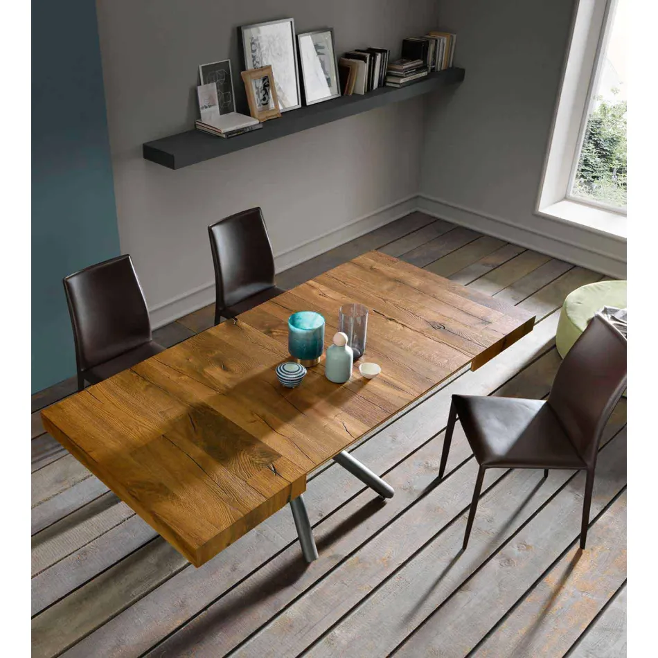 Mesa de centro transformable design em madeira made in Italy - Vincenzo Viadurini