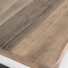 Mesa de centro em aço Homemotion e tampo em madeira de acácia - Zalma Viadurini