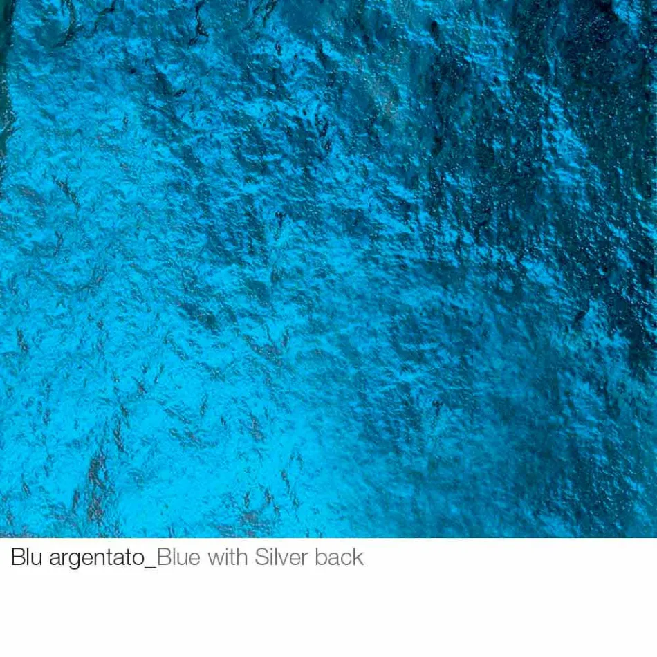 Mesa de Centro em Cristal Forjado e Metal Fabricado na Itália - Montebianco Viadurini