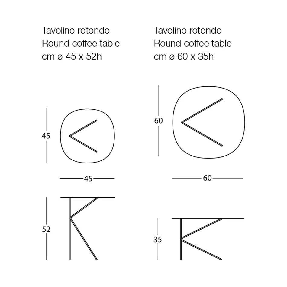 Mesa de centro de metal colorido de alta qualidade fabricada na Itália - Olesya Viadurini