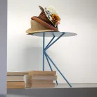 Mesa de centro redonda de metal, design em várias cores e 2 tamanhos - Olesya Viadurini