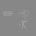 Mesa de centro redonda de metal, design em várias cores e 2 tamanhos - Olesya Viadurini