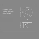 Mesa de centro redonda de metal, design em várias cores e 2 tamanhos - Olesya Viadurini