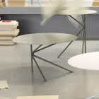 Mesa de centro redonda de metal, design em várias cores e 2 tamanhos - Olesya Viadurini