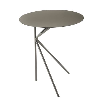 Mesa de centro redonda de metal, design em várias cores e 2 tamanhos - Olesya Viadurini