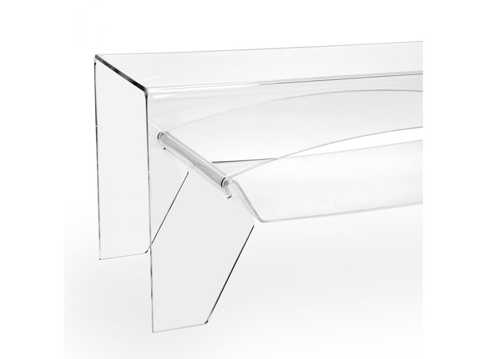 Mesa de Centro em Plexiglass Transparente ou com Tabuleiro de Fumados - Parini Viadurini