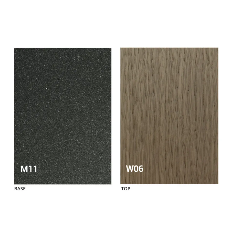 Mesa de centro de transformação moderna em madeira e metal feita na Itália - Fabio Viadurini