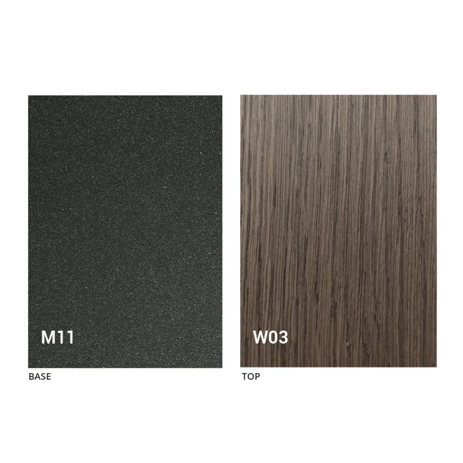 Mesa de centro de transformação moderna em madeira e metal feita na Itália - Fabio Viadurini