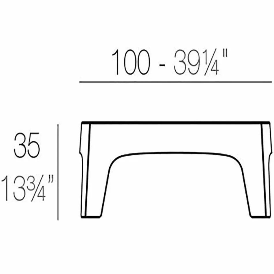 Sólido por mesa de café ao ar livre Vondom em polipropileno Viadurini