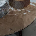 Mesa de centro redonda de vidro para sala Design 3 tamanhos - Imolao Viadurini