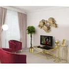 Mesa de centro retangular de design moderno em ferro e vidro - Maggie Viadurini