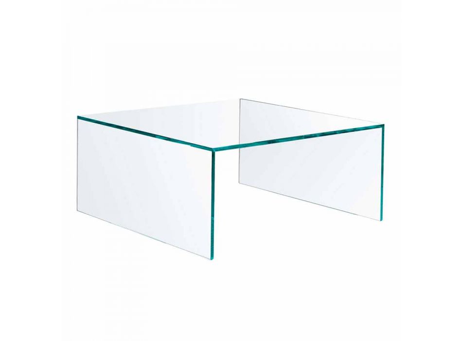 Mesa de centro retangular em vidro extraleve fabricada em Itália - Nodino Viadurini