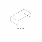 Mesa de centro retangular em vidro extraleve fabricada em Itália - Nodino Viadurini