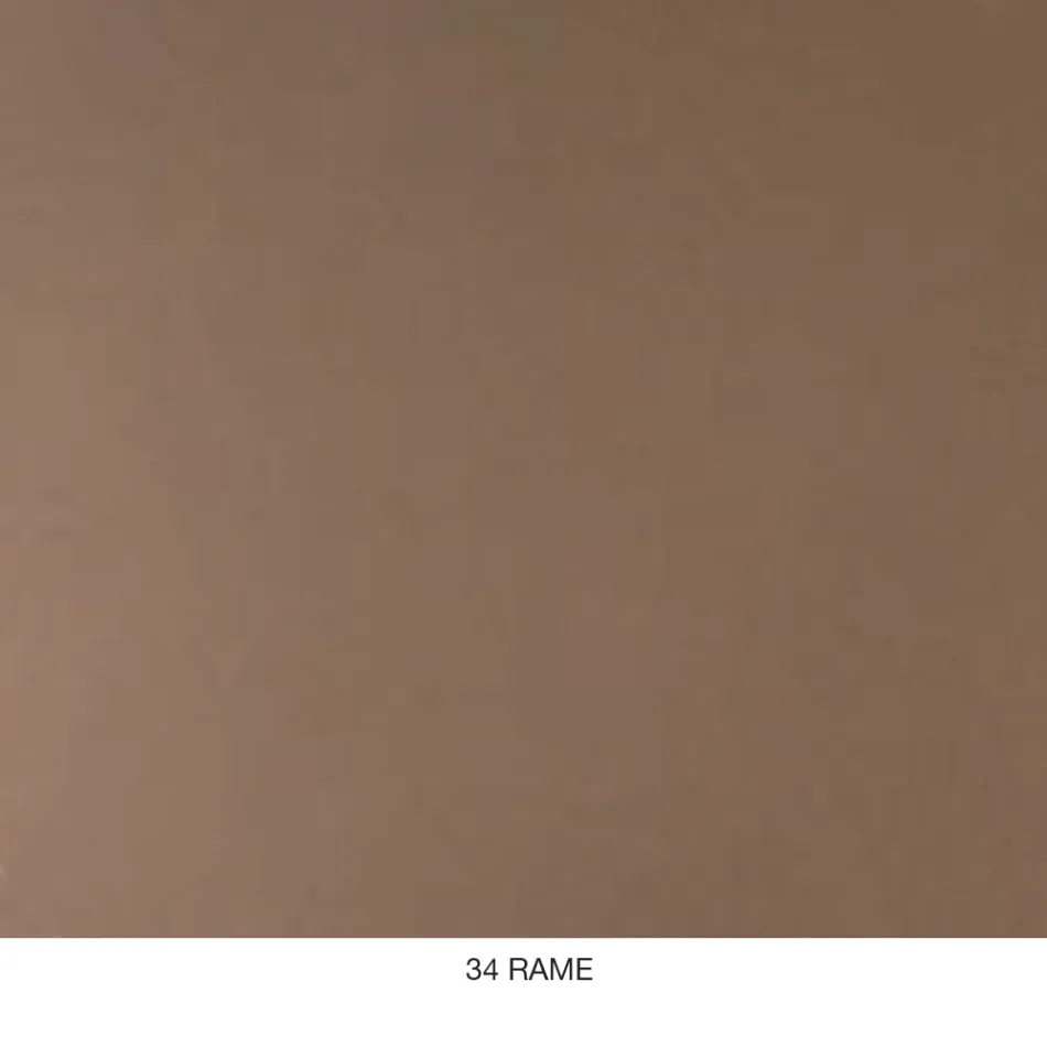 Mesa de Centro Redonda em Luxo Efeito Mármore Metal e Vidro - Magali Viadurini