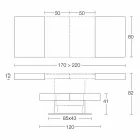 Mesa de centro transformavel com efeito de argamassa Top Made in Italy - Romântico Viadurini