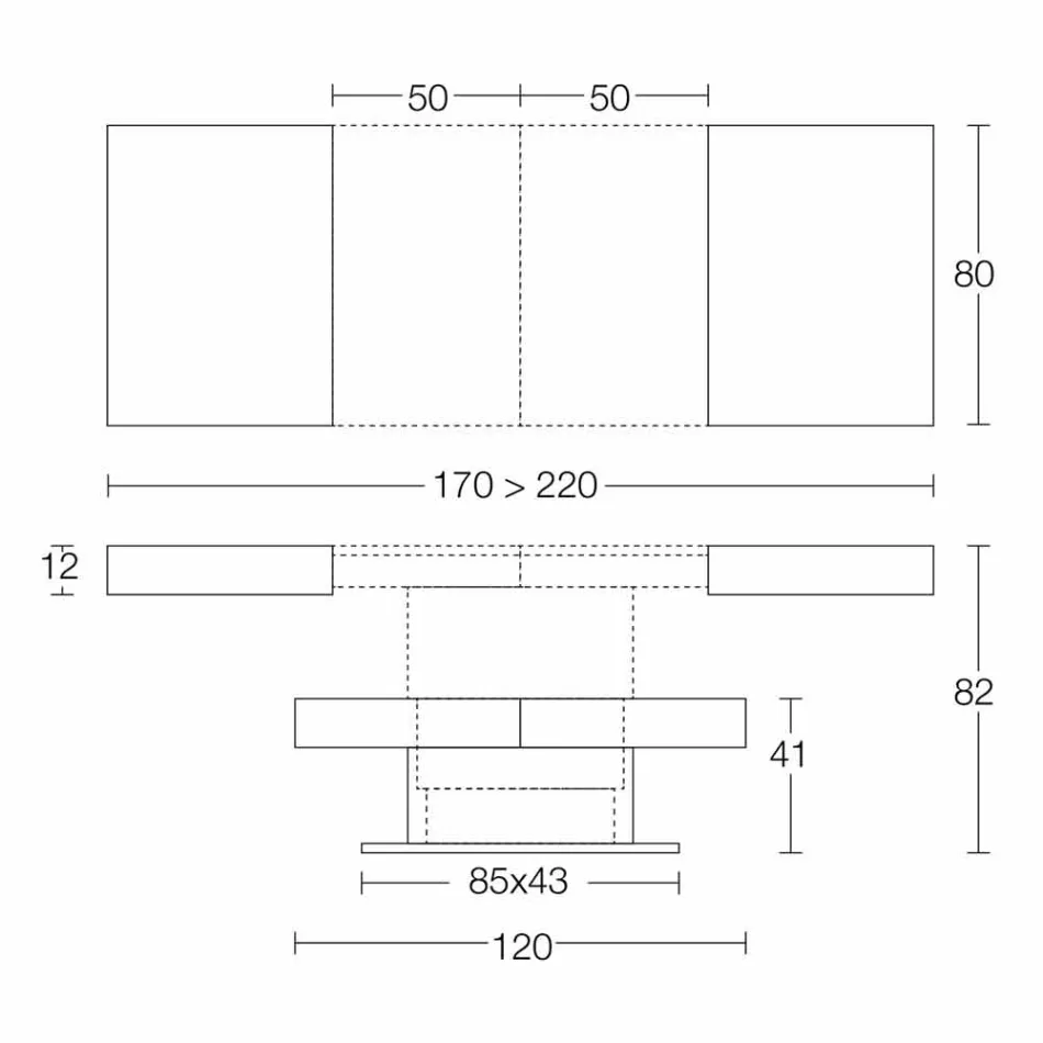 Mesa de centro transformavel com efeito de argamassa Top Made in Italy - Romântico Viadurini