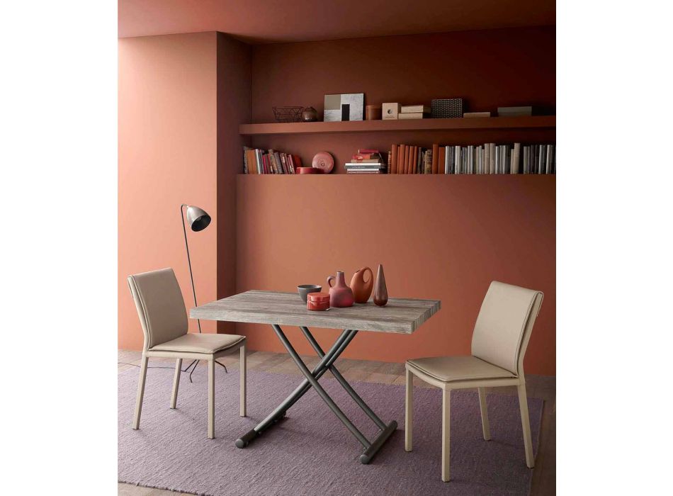 Mesa de centro conversível em mesa de cozinha com design feito na Itália - Genio Viadurini